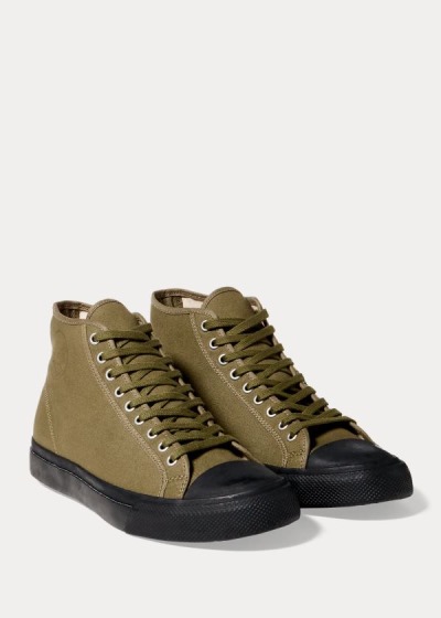 Zapatillas Ralph Lauren Hombre Verde Oliva - Mayport Canvas - XGBHV2175